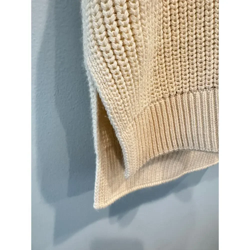 Pilcro Womens Sleeveless Knit Top Size XS Cream Beige Boho Beachy Hooded Classic - Picture 7 of 7